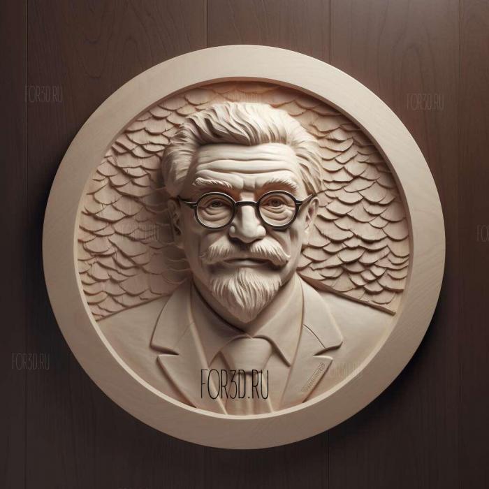 colonel sanders 2 stl model for CNC